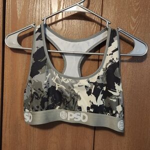 PSD Green Sage Camo Sports Bra Bralette Size Large